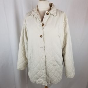 Winter white Orvis quilted jacket